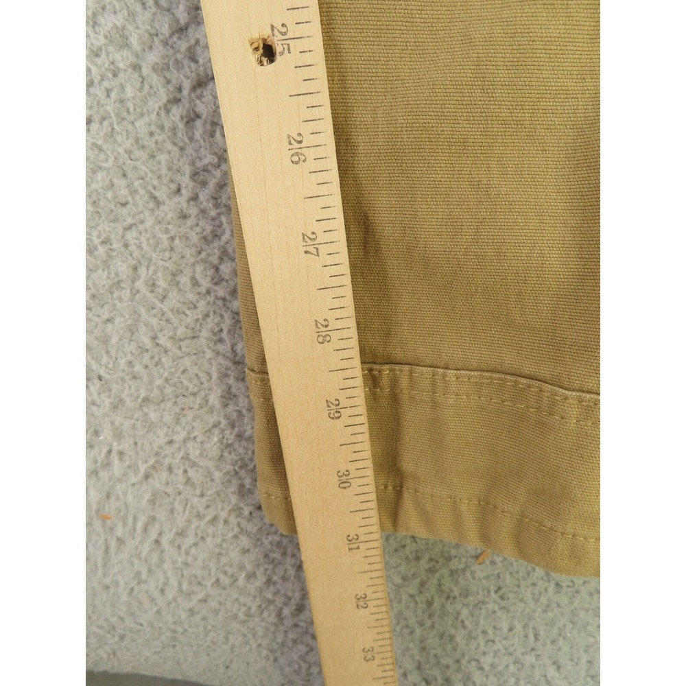 Eddie Bauer Pants 38x31 Brown Canvas Workwear Knee Reinforced Relaxed Baggy - Picture 9 of 12